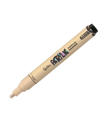 Rotulador liderpapel acrylic base agua todo tipo de superficie punta redonda 3 mm beige