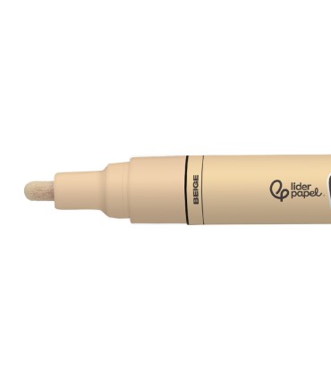Rotulador liderpapel acrylic base agua todo tipo de superficie punta redonda 3 mm beige
