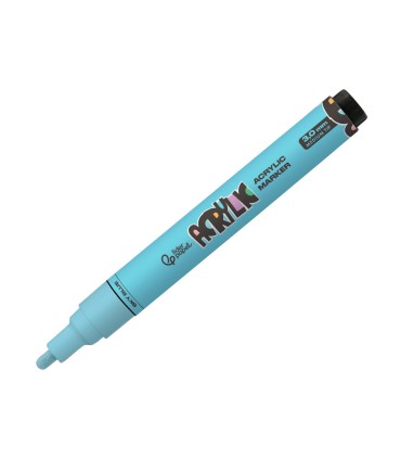 Rotulador liderpapel acrylic base agua todo tipo de superficie punta redonda 3 mm azul cielo