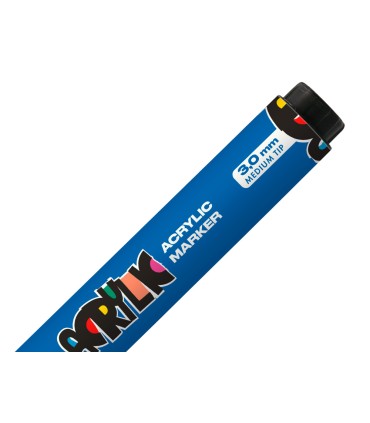 Rotulador liderpapel acrylic base agua todo tipo de superficie punta redonda 3 mm azul