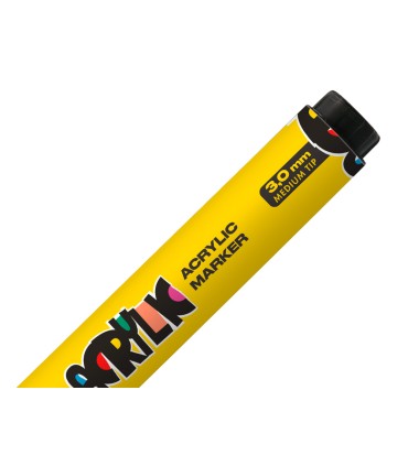 Rotulador liderpapel acrylic base agua todo tipo de superficie punta redonda 3 mm amarillo