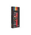 Rotulador liderpapel acrylic base agua todo tipo de superficie punta redonda 3 mm caja de 4 unidades colores