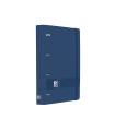 Carpeta 4 anillas oxford europeanbinder live&go tapa polifoam din a4 + recambio 120 hojas cuadro 5 mm azul