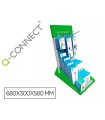 Regleta q-connect enchufe multiple expositor de sobremesa con 10 unidades surtidas 680x300x580 mm