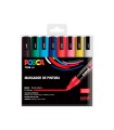 Rotulador uni posca pc-5m/8c marcador de pintura punta conica 1,8-2,5 mm estuche de 8 unidades colores basicos