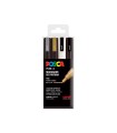 Rotulador uni posca pc-3m/4c marcador de pintura punta conica 0,9-1,3 mm gswb estuche de 4 unidades