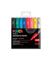 Rotulador uni posca pc-1m/8c marcador de pintura punta conica 0,7-1 mm estuche de 8 unidades colores basicos