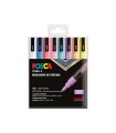 Rotulador uni posca pc-3m/8c estuche de 8 unidades colores pastel surtidos