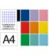 Libreta liderpapel smart a4 48 hojas 75g m2 cuadro 5mm con margen colores surtidos