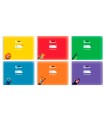 Libreta liderpapel pautaguia tapa cartoncillo 32h din a5+ 75gr cuadriculado pautado 8mm apaisada con margen 6 colores