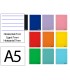 Cuaderno espiral liderpapel a5 micro smart tapa blanda 80h 75r horizontal 7mm doble margen 6 taladros colores