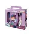 Set de botella portaliquidos y sandwichera safta + cubiertos frozen ice magic 180x210x70 mm