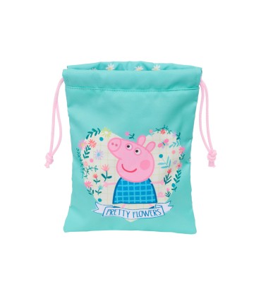 Saquito merienda safta peppa pig pretty flowers 250x200 mm
