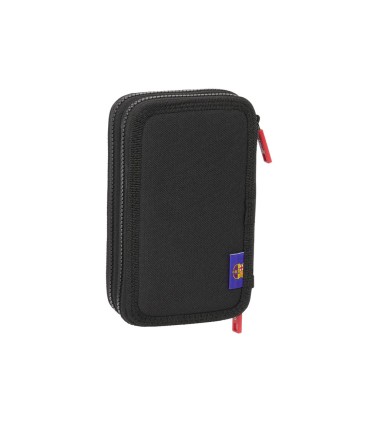 Plumier escolar safta doble pequeno 29 piezas fc barcelona black 40x125x195 mm