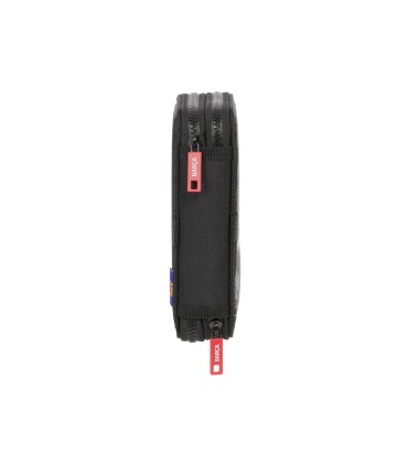 Plumier escolar safta doble pequeno 29 piezas fc barcelona black 40x125x195 mm