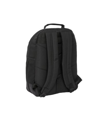 Mochila safta doble con cantoneras adaptable a carro fc barcelona black 150x320x420 mm