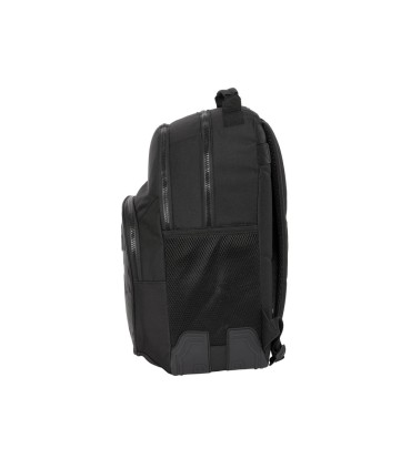Mochila safta doble con cantoneras adaptable a carro fc barcelona black 150x320x420 mm