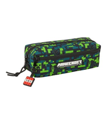 Bolso escolar portatodo safta triple con goma elastica 22cm minecraft tnt 85x225x60 mm