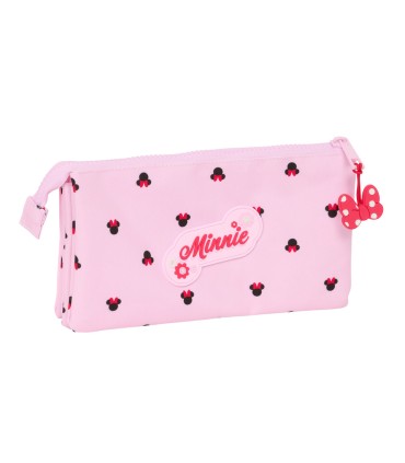 Bolso escolar portatodo safta triple minnie mouse nalve 120x220x30 mm