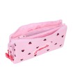 Bolso escolar portatodo safta triple minnie mouse nalve 120x220x30 mm