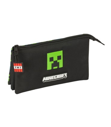 Bolso escolar portatodo safta triple minecraft tnt 120x220x30 mm