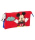 Bolso escolar portatodo safta triple mickey mouse good day 120x220x30 mm