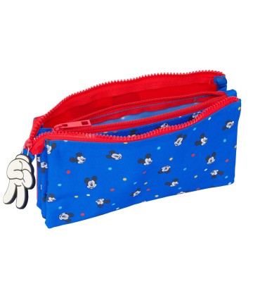 Bolso escolar portatodo safta triple mickey mouse good day 120x220x30 mm