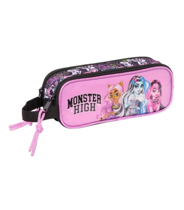 Bolso escolar portatodo safta doble monster high 80x210x60 mm