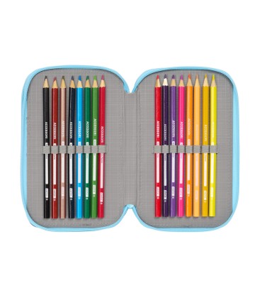 Plumier escolar safta triple 37 piezas snoopy love 195x125x55 mm