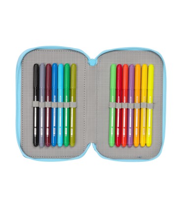 Plumier escolar safta triple 37 piezas snoopy love 195x125x55 mm