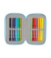 Plumier escolar safta triple 37 piezas snoopy love 195x125x55 mm