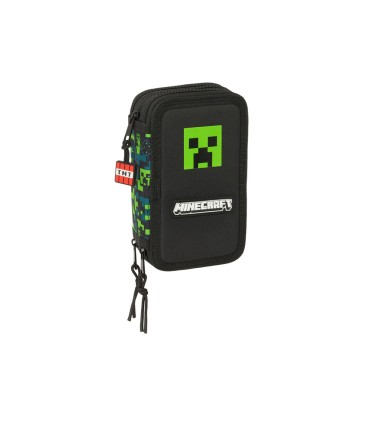 Plumier escolar safta triple 37 piezas minecraft tnt 195x125x55 mm