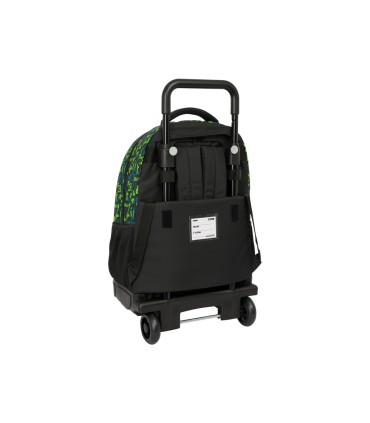 Mochila safta grande con ruedas compact extraible minecraft tnt 450x330x220 mma