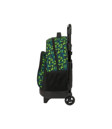 Mochila safta grande con ruedas compact extraible minecraft tnt 450x330x220 mma