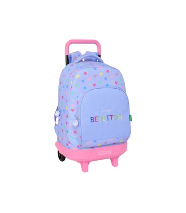 Mochila safta grande con ruedas compact extraible benetton lila 450x330x220mm