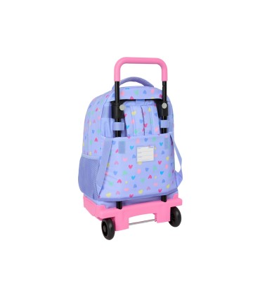 Mochila safta grande con ruedas compact extraible benetton lila 450x330x220mm