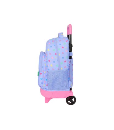 Mochila safta grande con ruedas compact extraible benetton lila 450x330x220mm