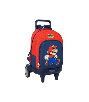 Mochila safta grande con ruedas compact evolution extraible super mario trick 450x330x220 mm