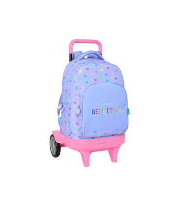 Mochila safta grande con ruedas compact evolution extraible benetton lila 450x330x220 mm
