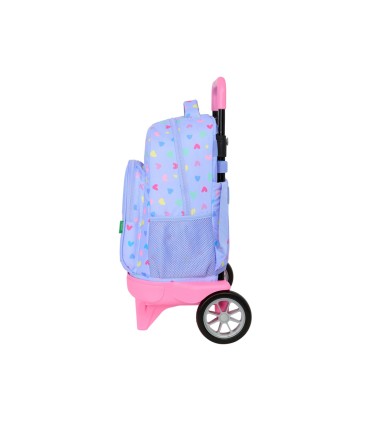 Mochila safta grande con ruedas compact evolution extraible benetton lila 450x330x220 mm
