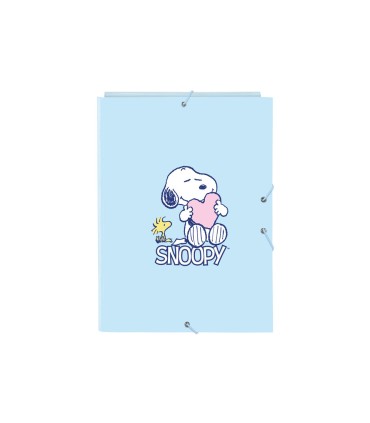 Carpeta carton folio gomas solapas safta snoopy love