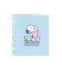 Carpeta carton folio 4 anillas safta lomo ancho snoopy love