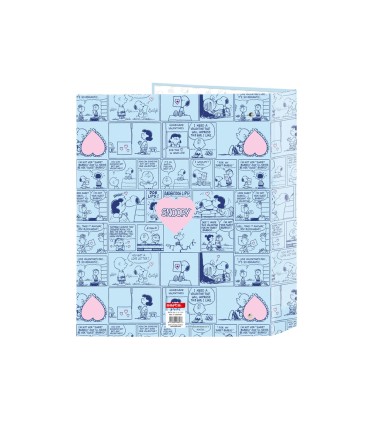 Carpeta carton folio 4 anillas safta lomo ancho snoopy love
