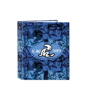 Carpeta carton folio 4 anillas safta lomo ancho el nino roller