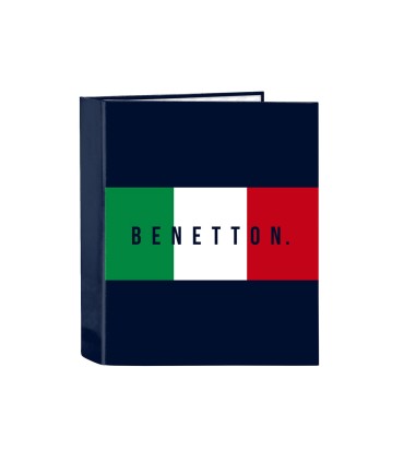 Carpeta carton folio 4 anillas safta lomo ancho benetton flag