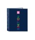Carpeta carton folio 4 anillas safta lomo ancho benetton damero