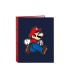 Carpeta carton folio 4 anillas mixtas safta super mario trick