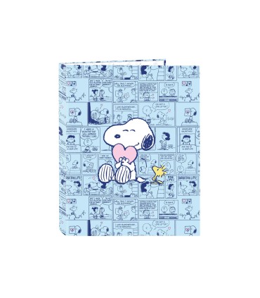Carpeta carton folio 4 anillas mixtas safta snoopy love