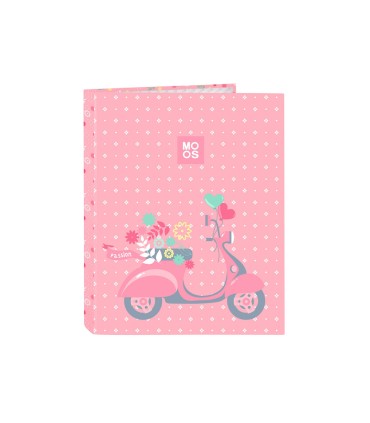 Carpeta carton folio 4 anillas mixtas safta moos passion