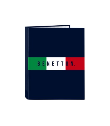 Carpeta carton folio 4 anillas mixtas safta benetton flag
